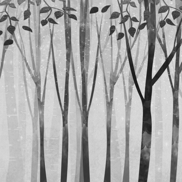 Nástěnná malba Kmeny stromů