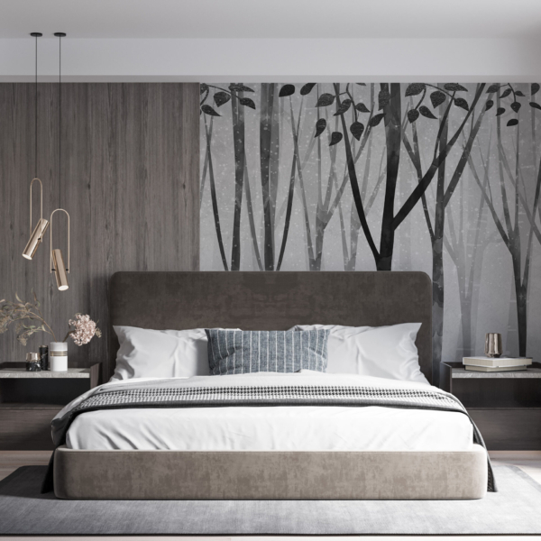 Nástěnná malba Kmeny stromů