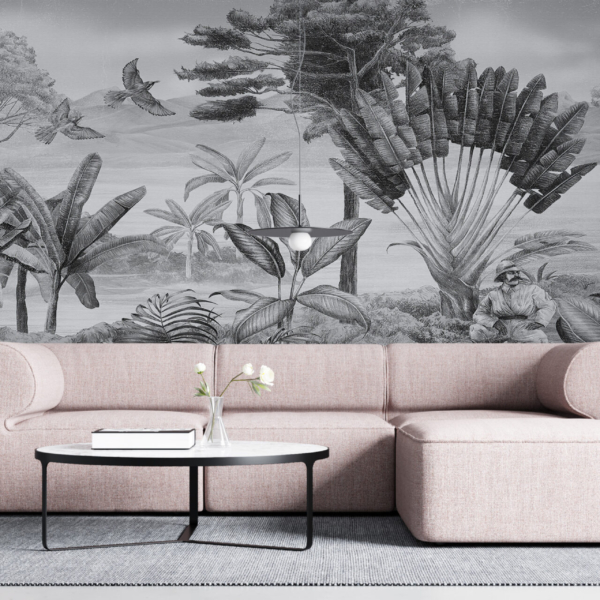 Nástěnná malba Cestovatelé v tropech