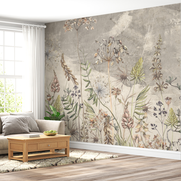 Nástěnná malba Polní květiny