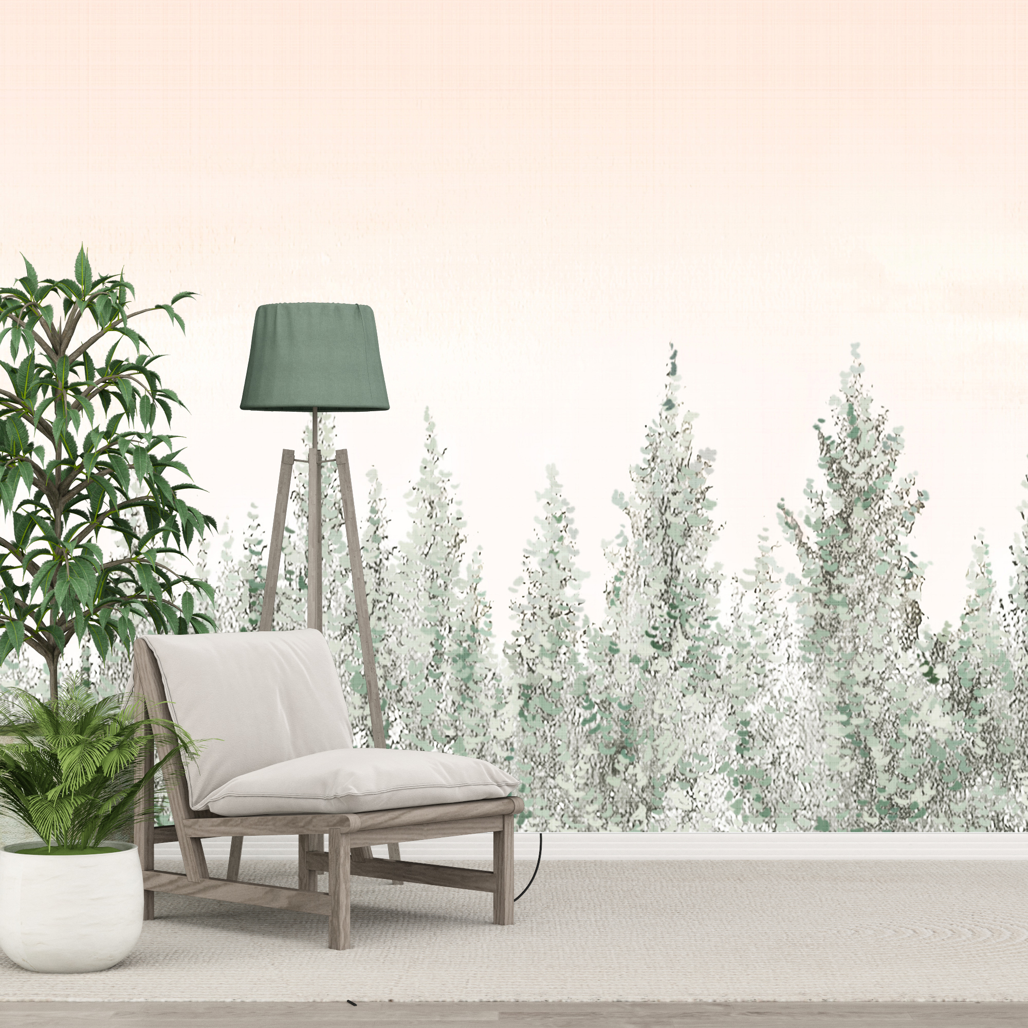 Nástěnná malba Orange Sky