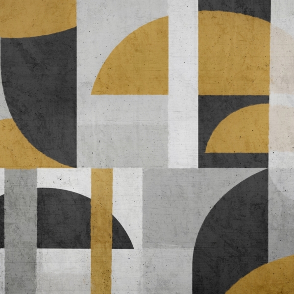 Nástěnná malba Obdélníky a půlkruhy