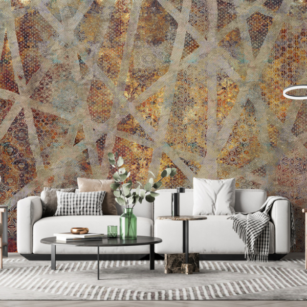 Nástěnná malba Řezané pruhy