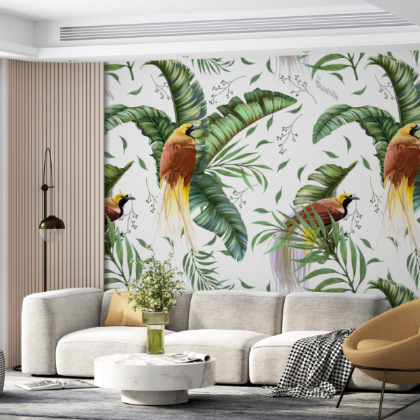 Nástěnná malba Ptáci ráje