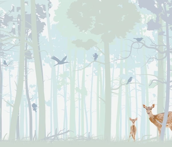 Fototapeta Deer family