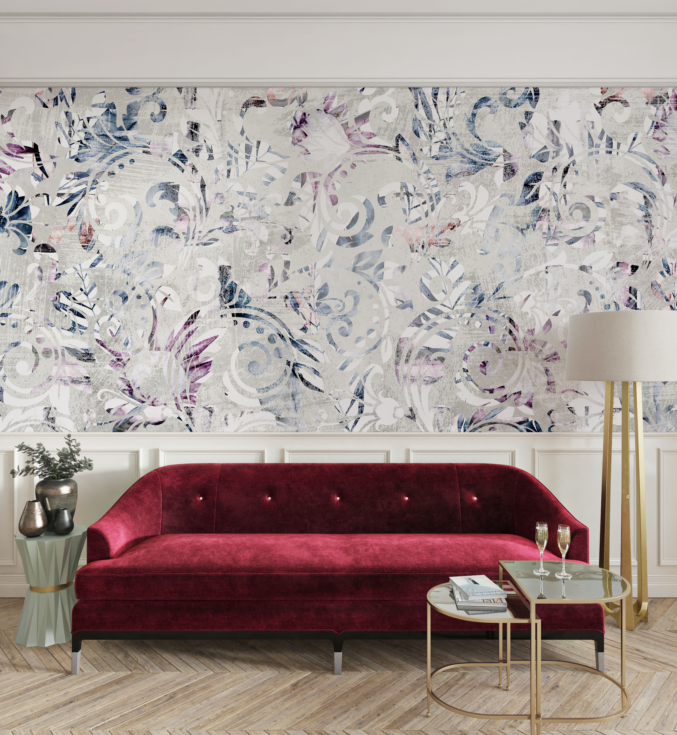 Nástěnná mozaika rostlin