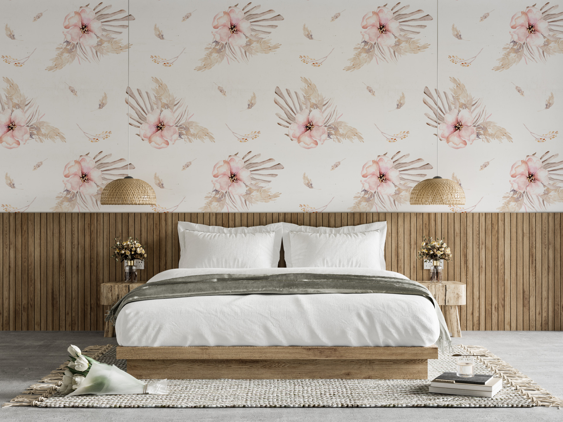 Tapety růžové malé květiny