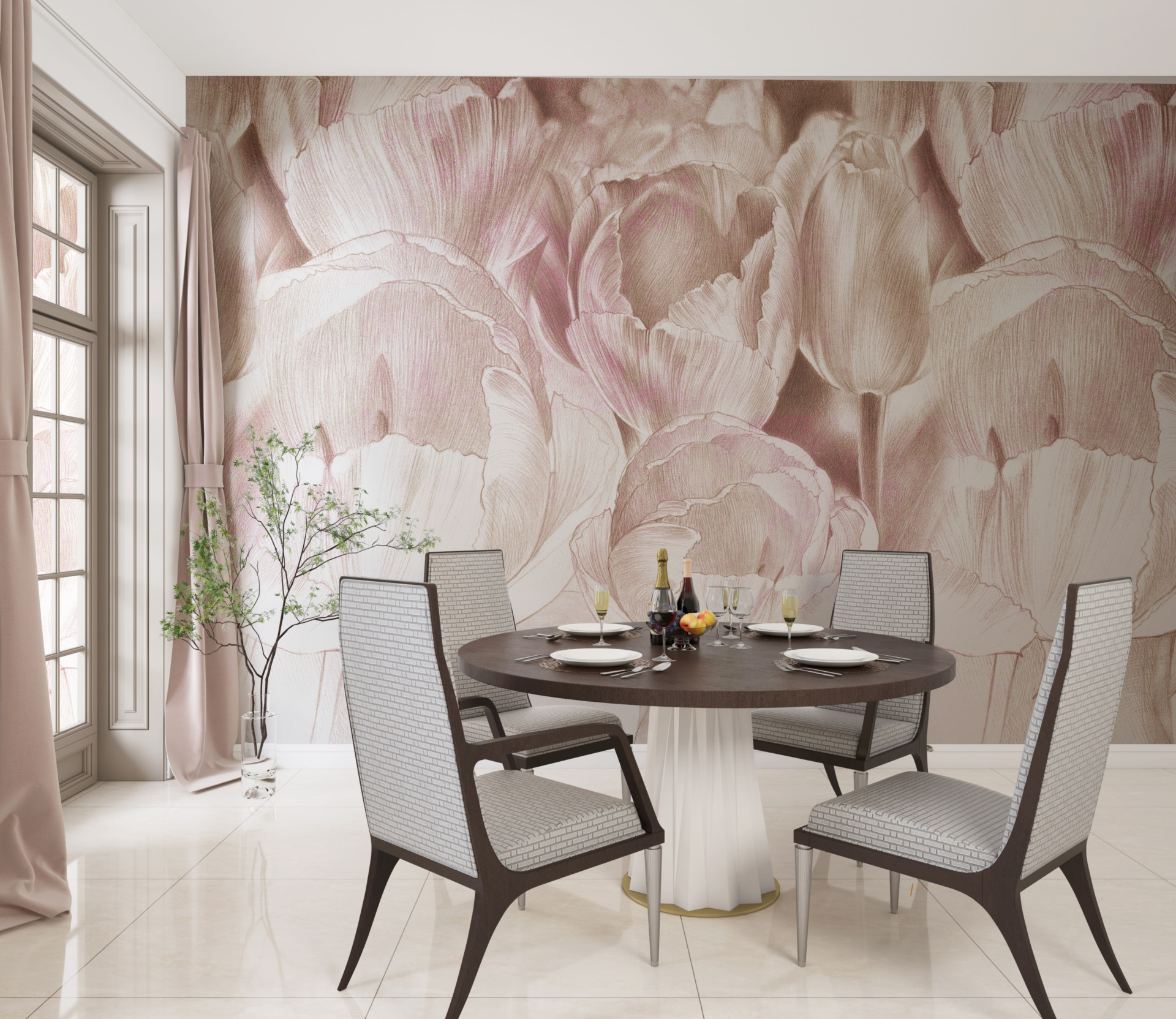 Fototapeta Růžové tulipány