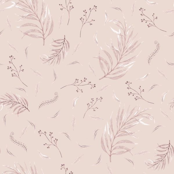 Nástěnná malba Růžový rostlinný motiv