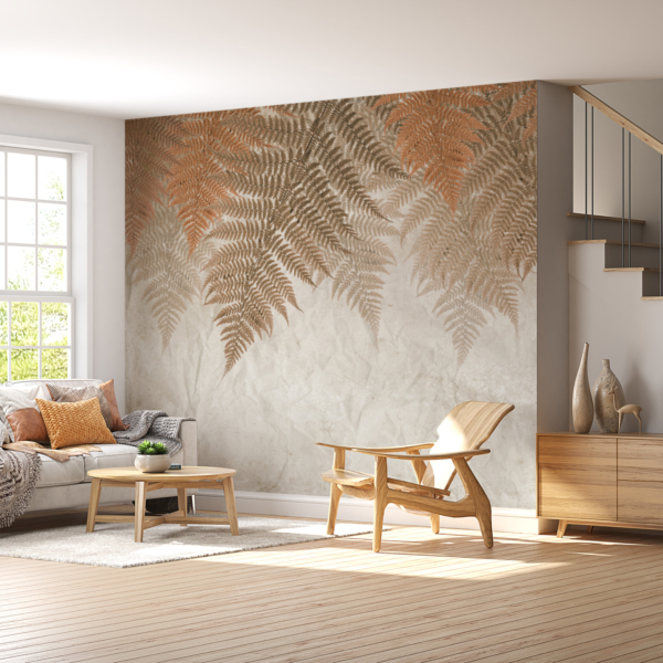 Nástěnná malba červených listů