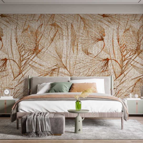 Fototapeta tenká čára Leaf Drawing