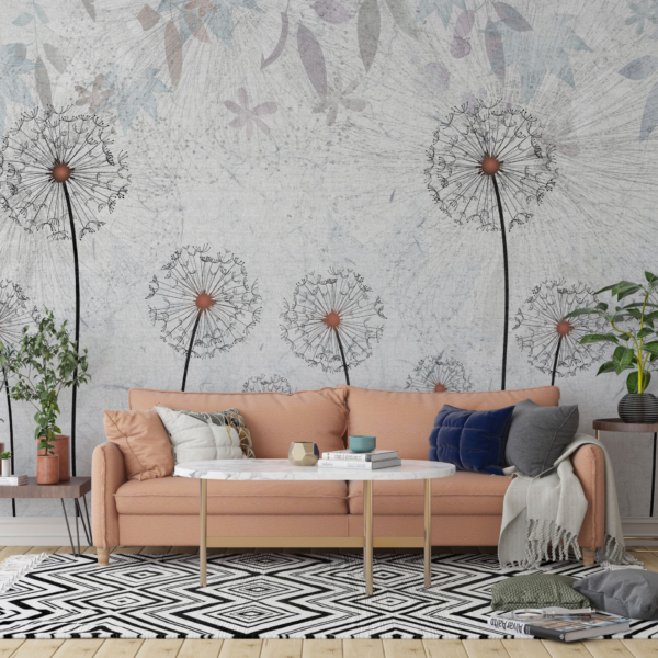 Nástěnná malba řady blowfishů