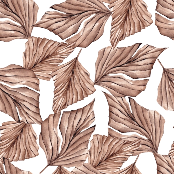 Nástěnná malba hnědých listů