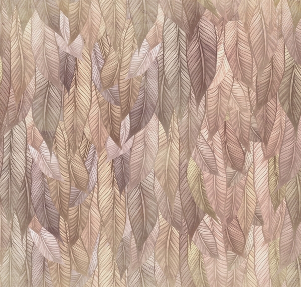 Nástěnná malba exotických listů