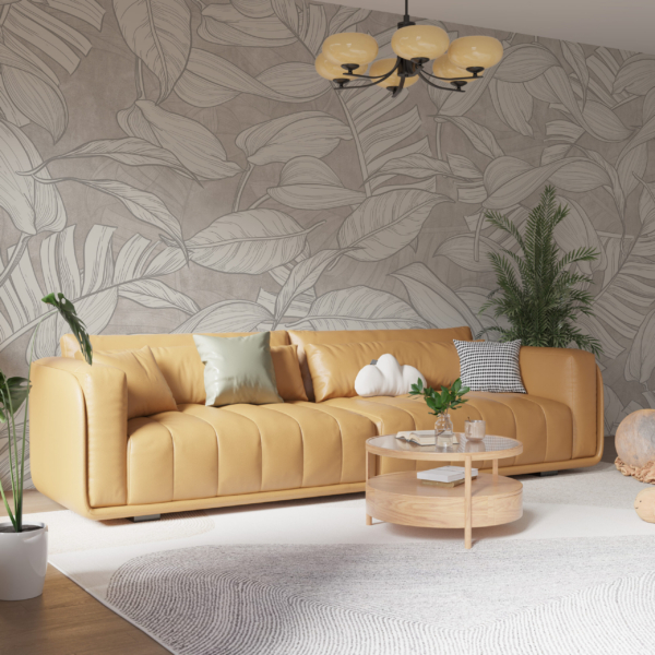 Nástěnná malba světlých listů