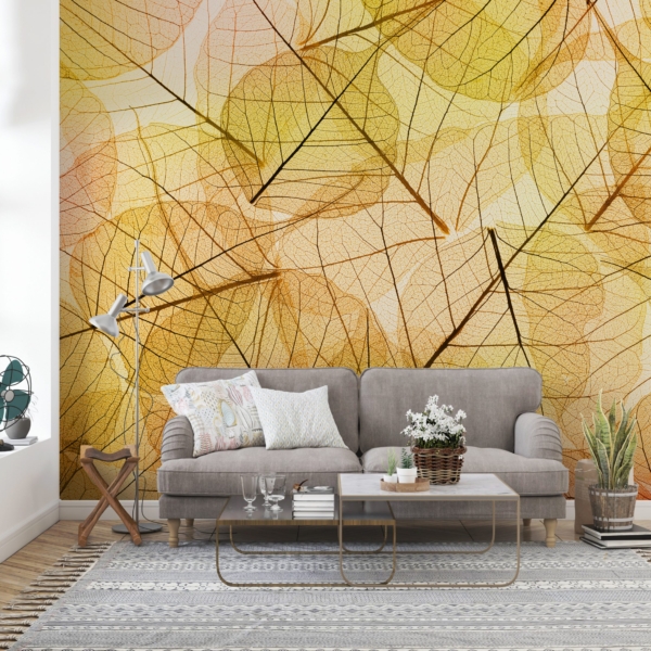 Nástěnná malba Zeď z barevných listů