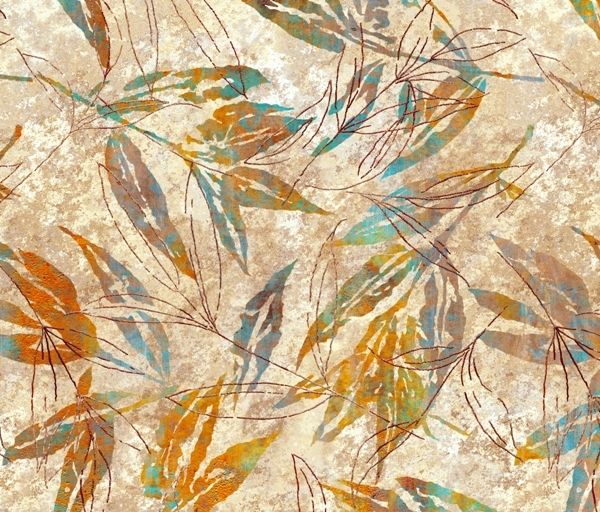 Nástěnná malba Seledyn na hnědých listech