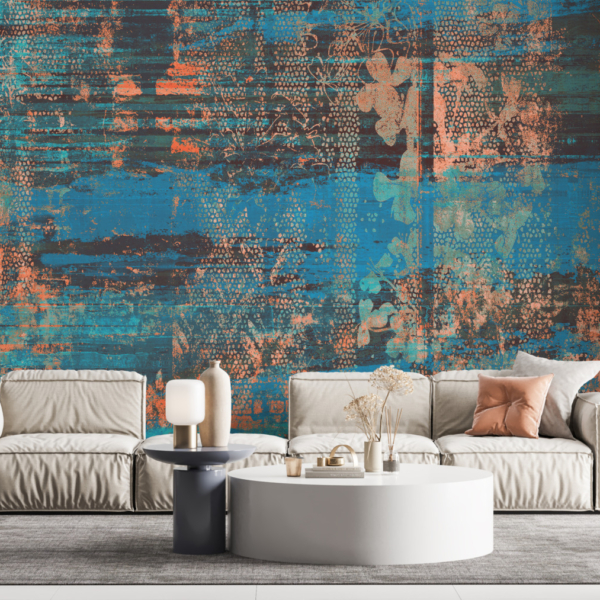 Nástěnné stopy na modré