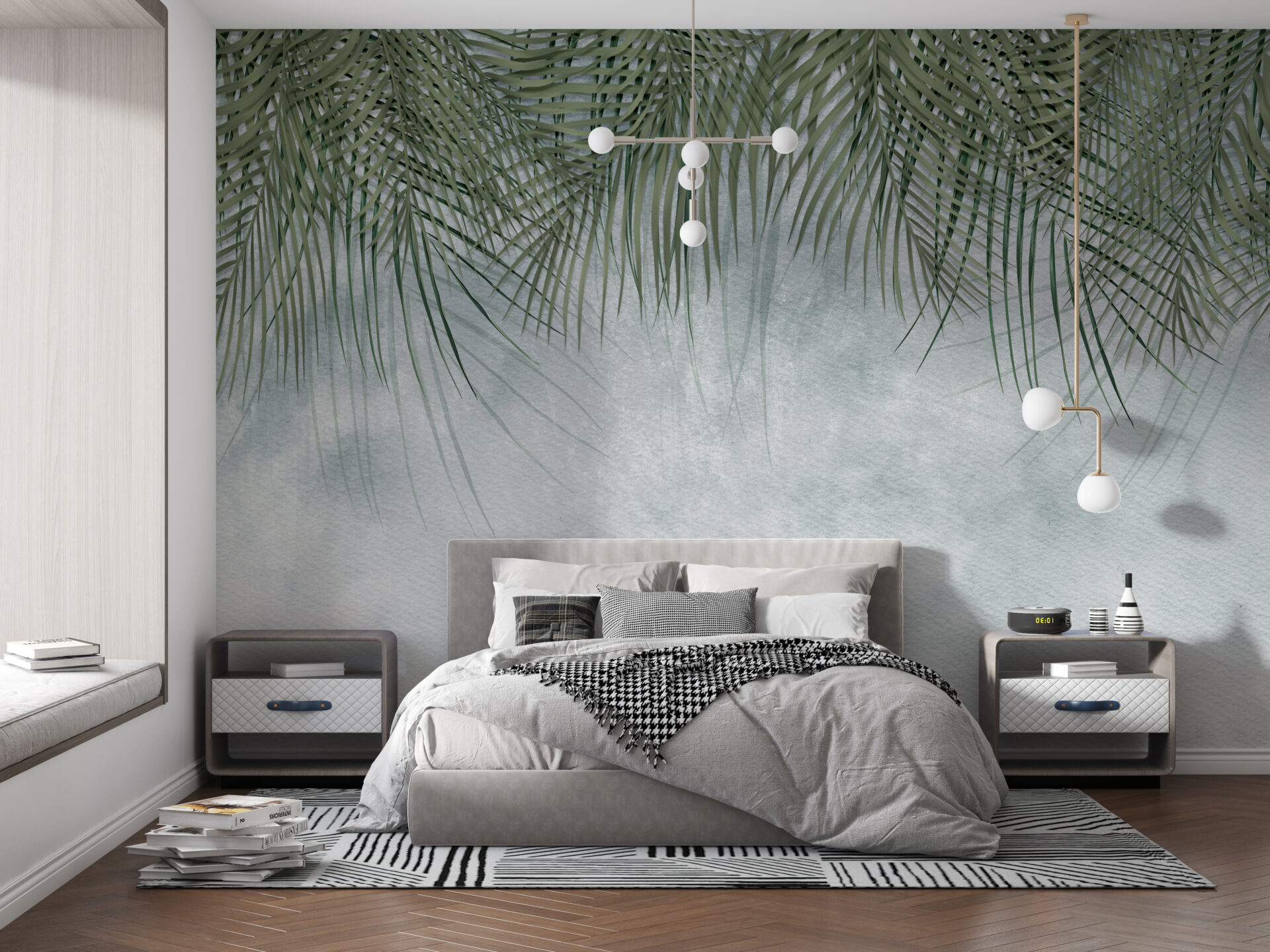 Nástěnná malba Tekoucí palmové listy