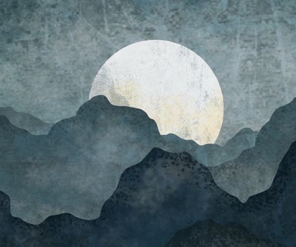 Nástěnná malba Silver Moon