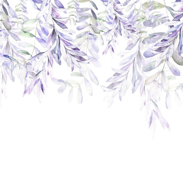 Nástěnný strop z fialových větviček