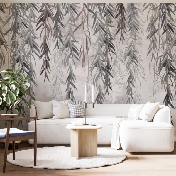 Nástěnná malba Grey Willow Twigs