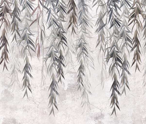 Nástěnná malba Grey Willow Twigs