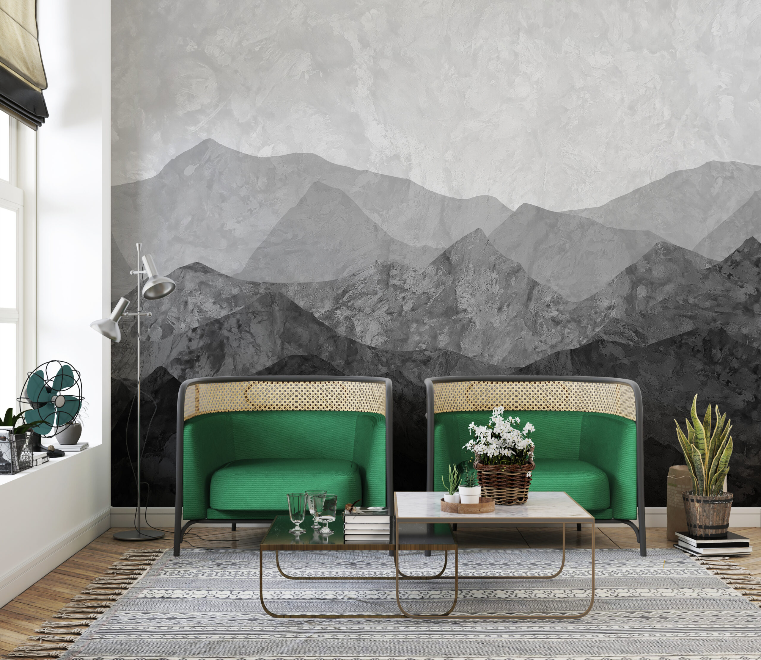 Nástěnná malba Šedé hory