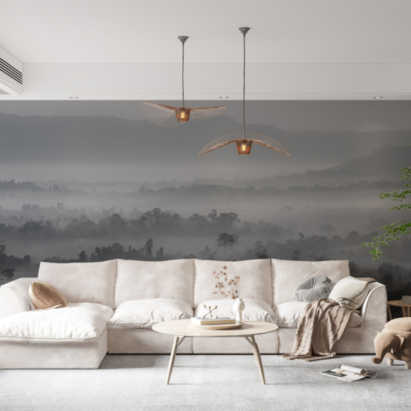 Nástěnná malba Šedá krajina