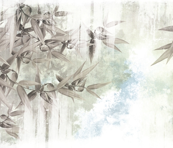 Fototapeta Šedý rostlinný motiv