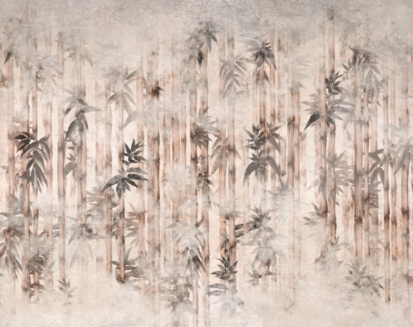 Nástěnná malba bambusové trávy