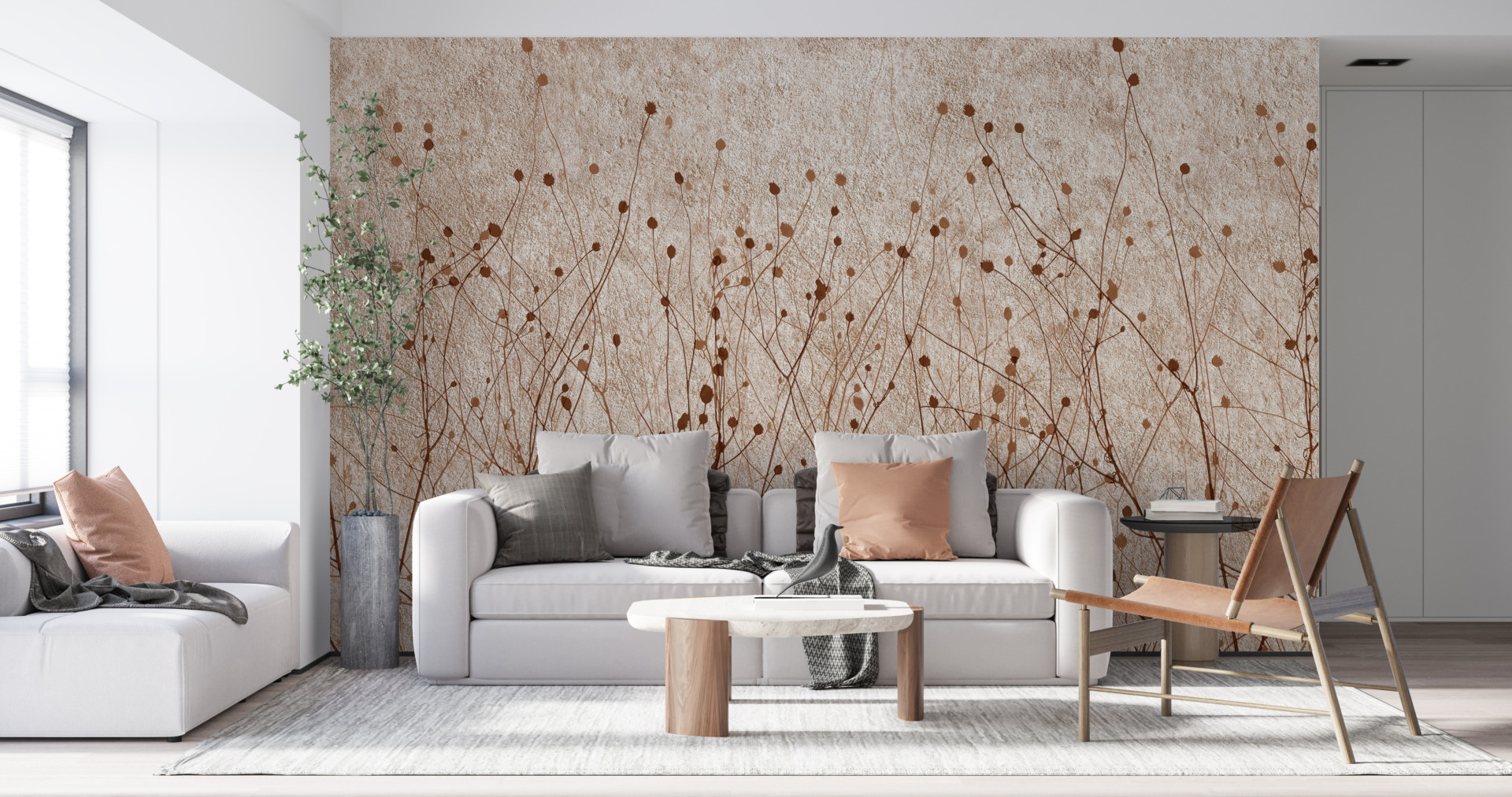 Nástěnná malba okrasné trávy