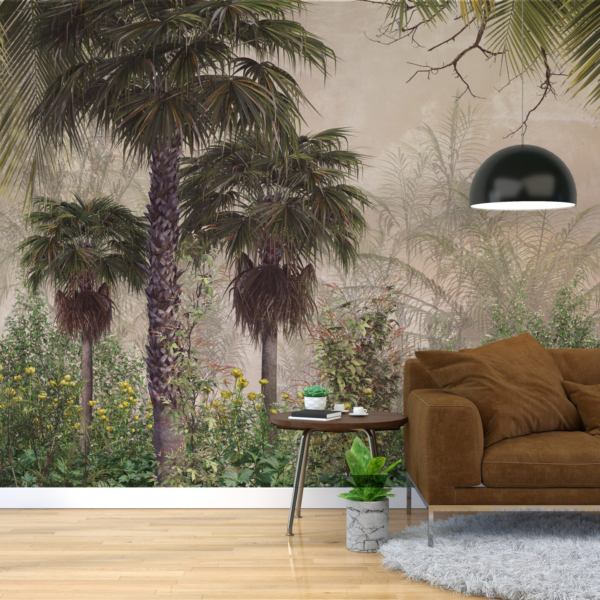 Nástěnná malba Tropická žlutá louka