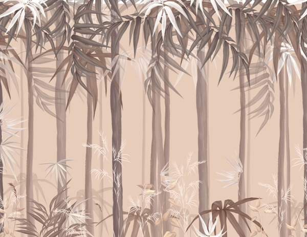 Fotopast Tropický les v teplých barvách