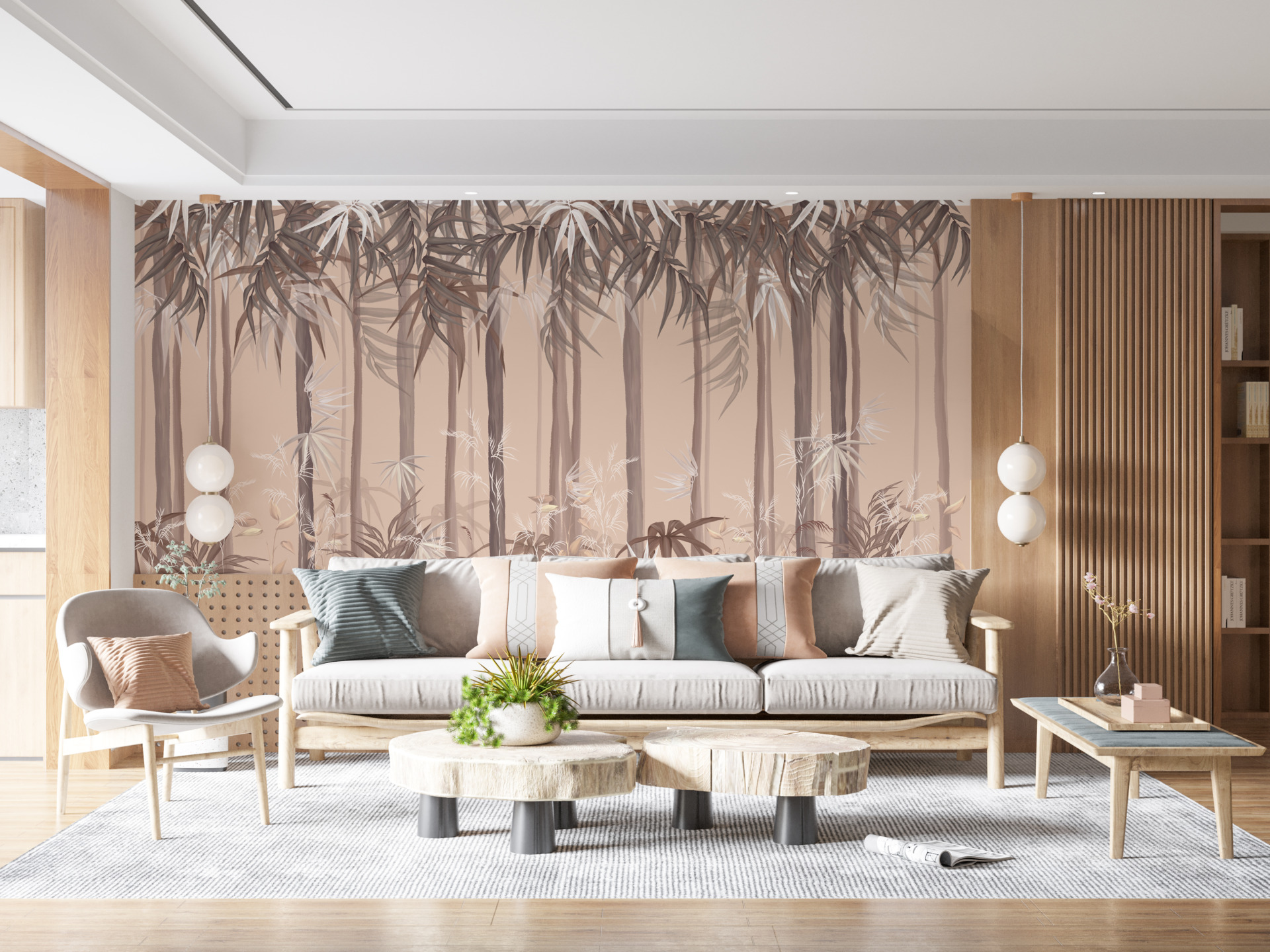 Fotopast Tropický les v teplých barvách