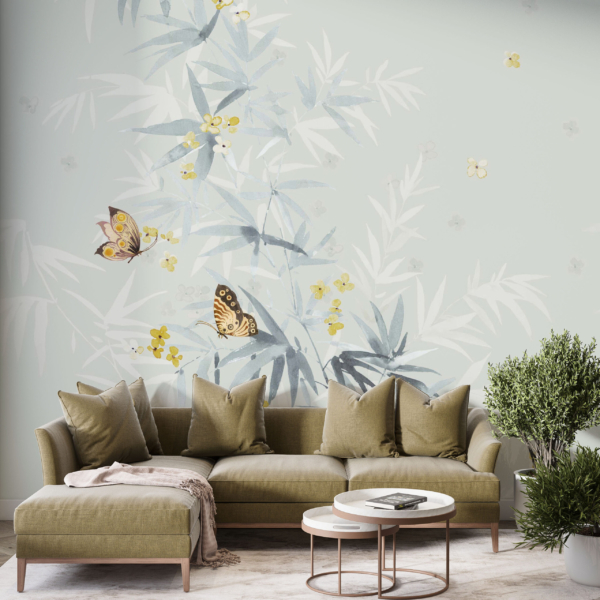 Nástěnná malba Tři motýli