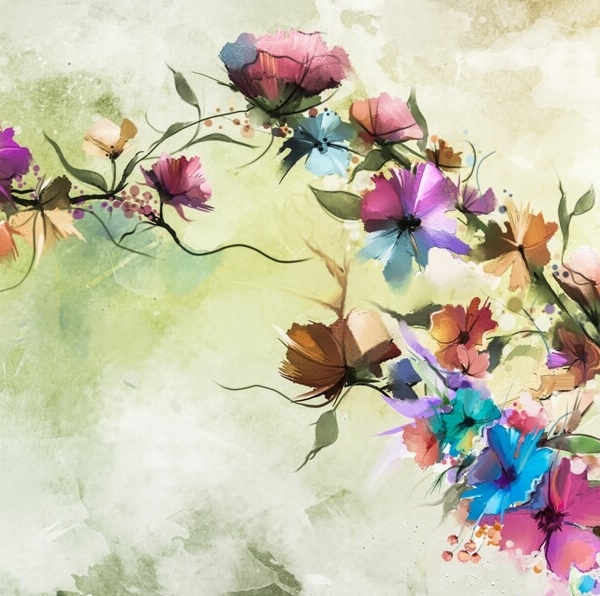 Nástěnná malba Květovaná větev