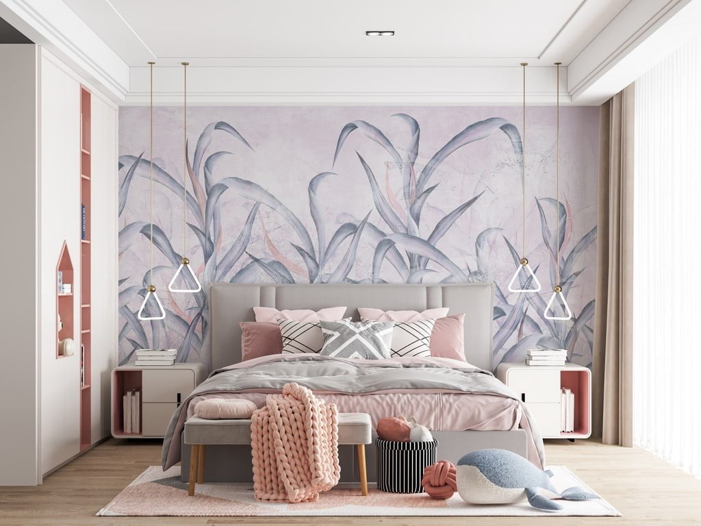 Nástěnná malba V houští modrých listů