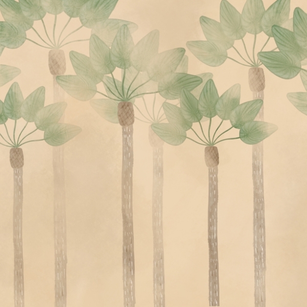 Nástěnná malba Vějíř palem