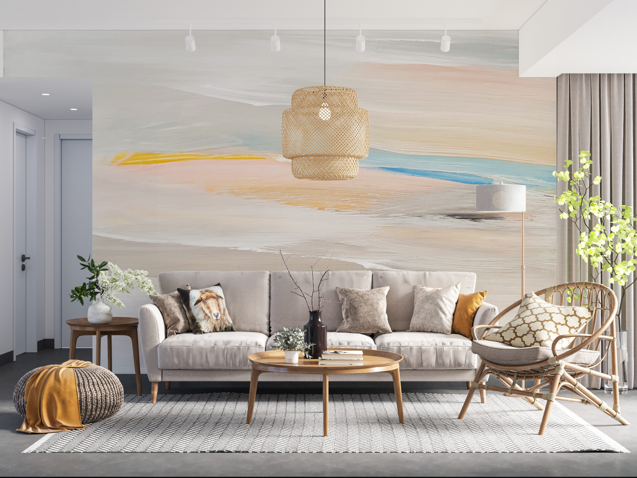 Nástěnná malba Večerní obloha