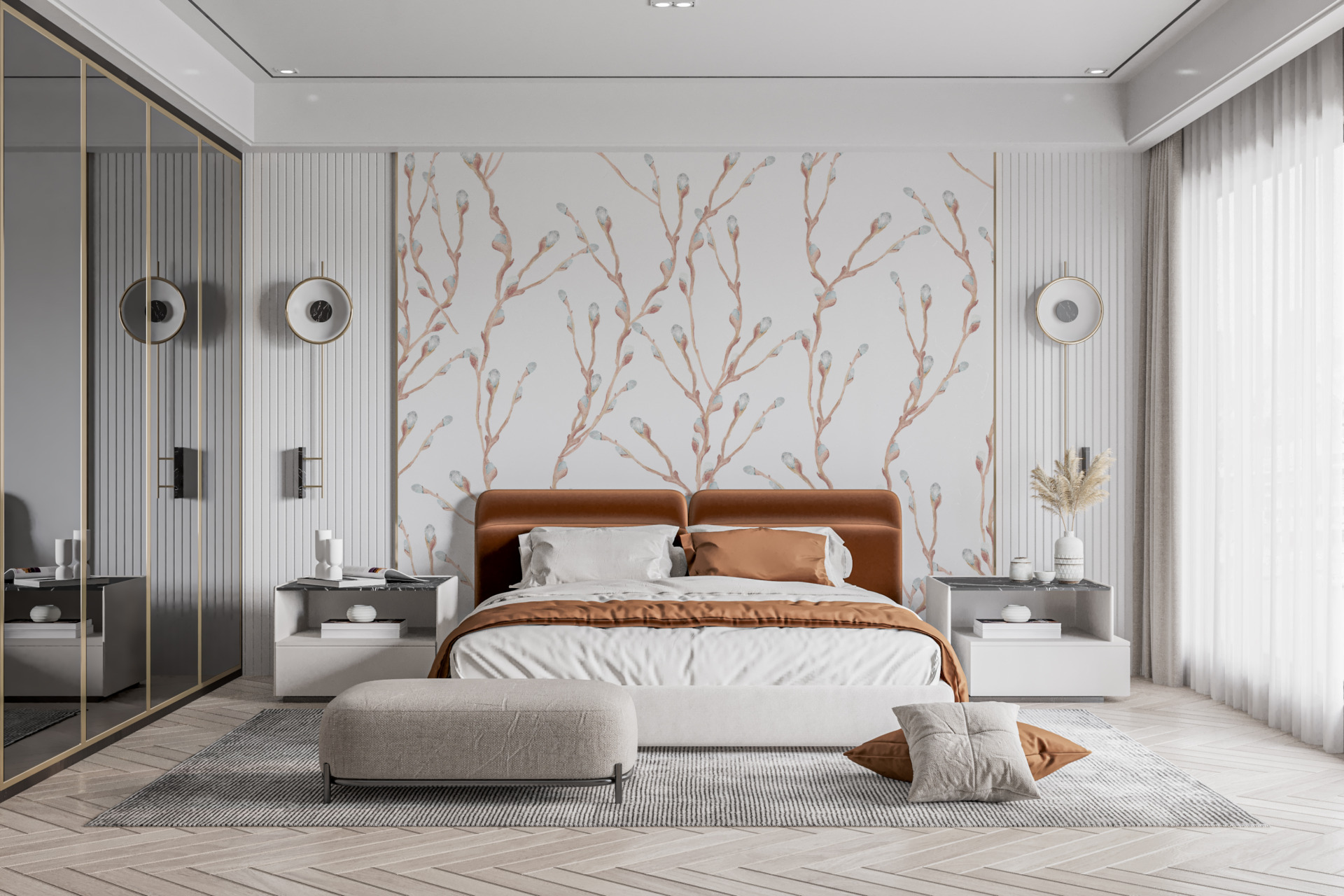 Nástěnná malba Bazi s jarním motivem