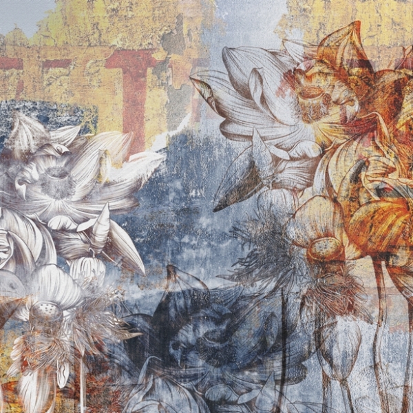 Nástěnná malba Lekníny na zdi