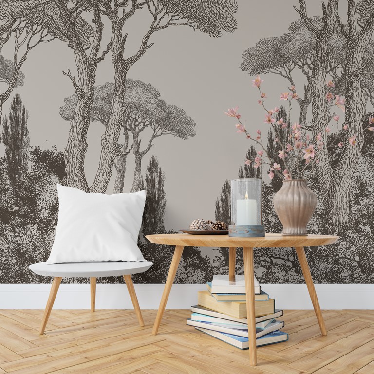 Nástěnná malba Vysoké stromy