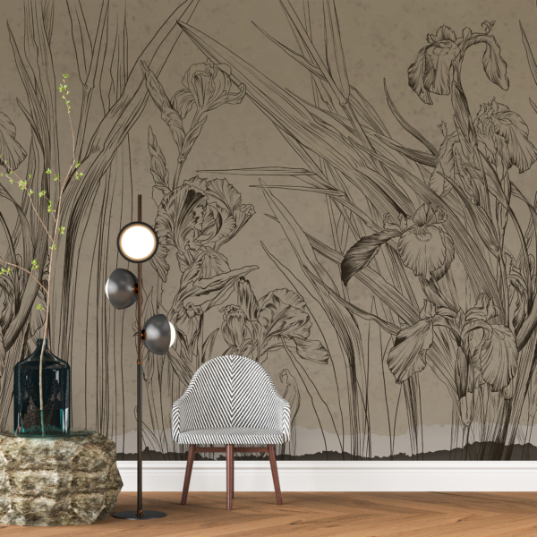 Nástěnná malba Vysoké květiny