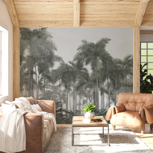 Nástěnná malba Vysoké palmy bez barvy