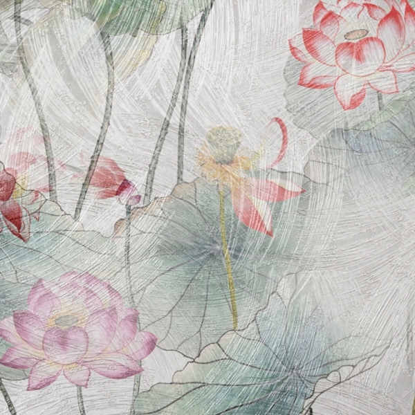 Nástěnná malba Malované lekníny