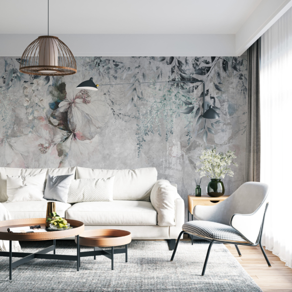 Nástěnná malba Malované květiny