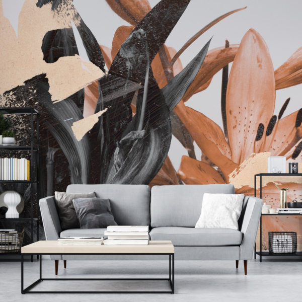 Nástěnná malba Rozmazané lilie