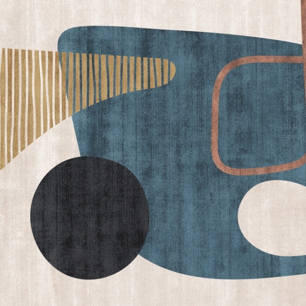 Zaoblené tvary nástěnné malby