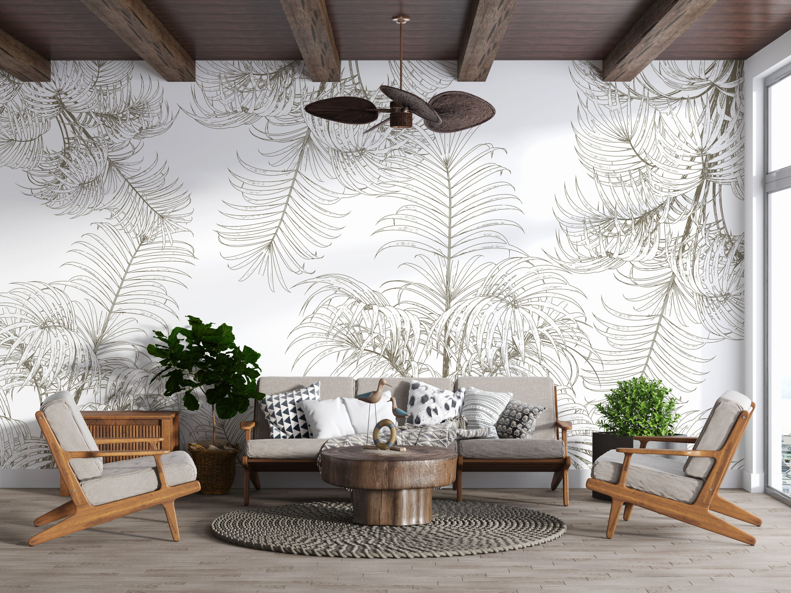 Nástěnná malba Plant Outline